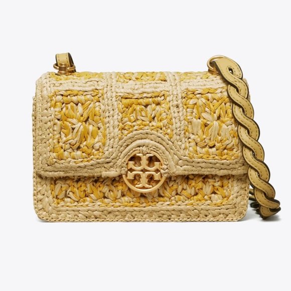 🔥One day Sale🔥NeW! Tory Burch Miller Mini Raffia Convertible Handbag - Picture 1 of 17